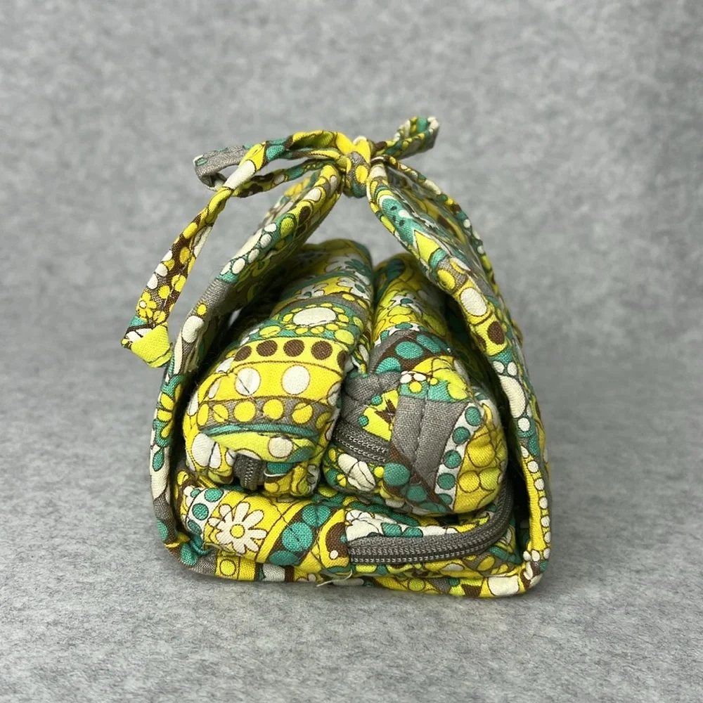 Vera Bradley All Wrapped Up Jewelry Travel Case Lemon Parfait Retired - Picture 5 of 17